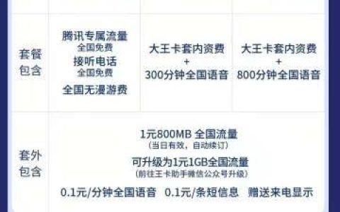 地王卡套餐39元套餐介绍