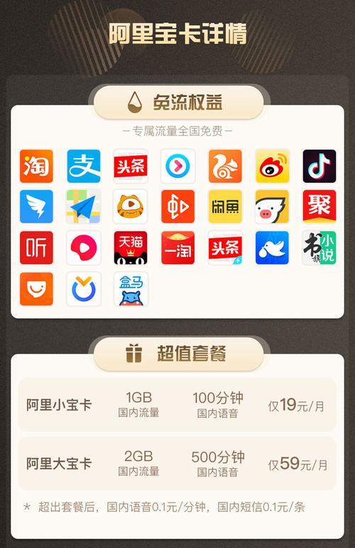 阿里宝卡套餐详情介绍2023