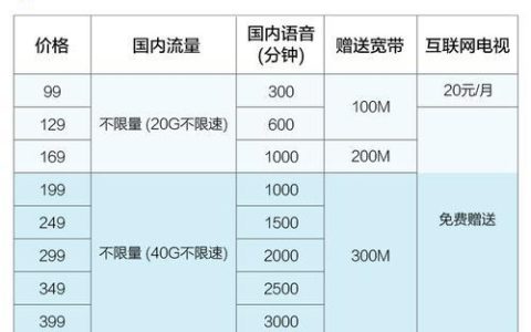 2023年最新无限移动流量套餐推荐