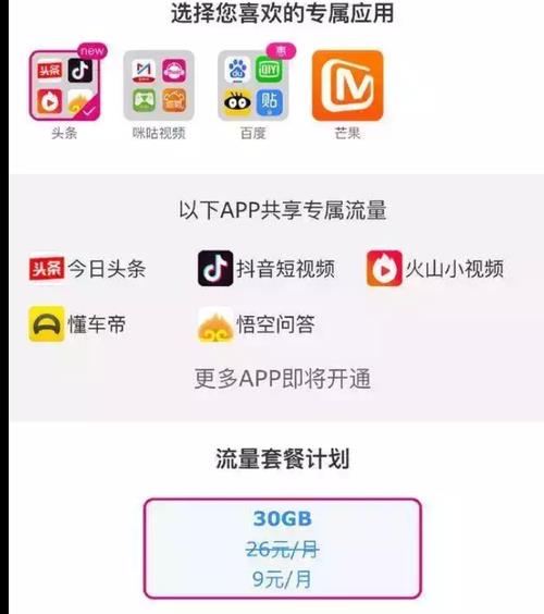 30g热门app免流都有哪些？