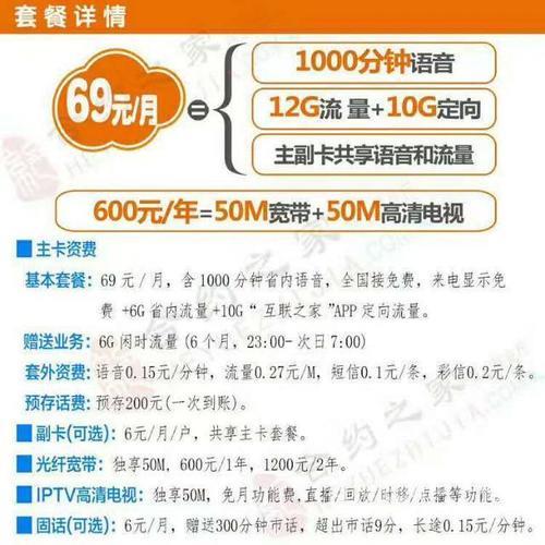 联通69元套餐加宽带，性价比高，值得办理
