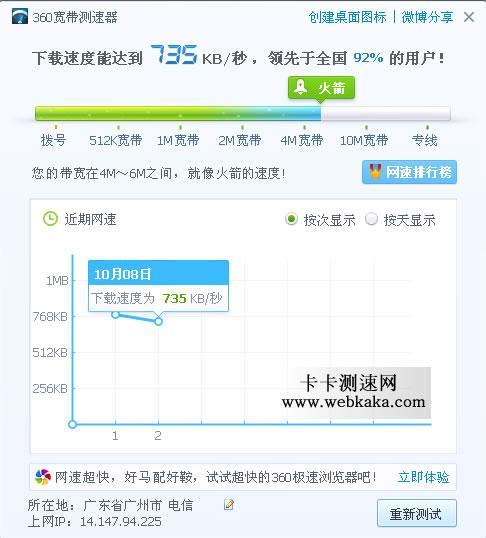 中国电信宽带测速教程：如何快速测出宽带真实速度