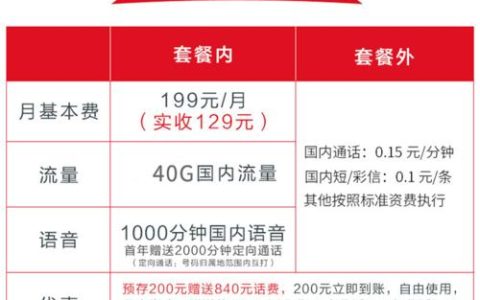 电信199套餐合约三年：性价比超高，流量够用