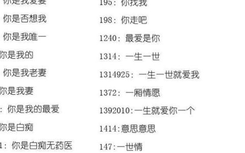 1711爱情数字代表什么意思？