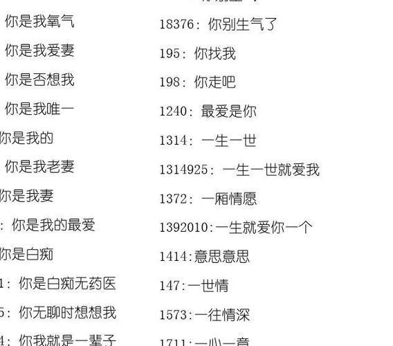 1711爱情数字代表什么意思？