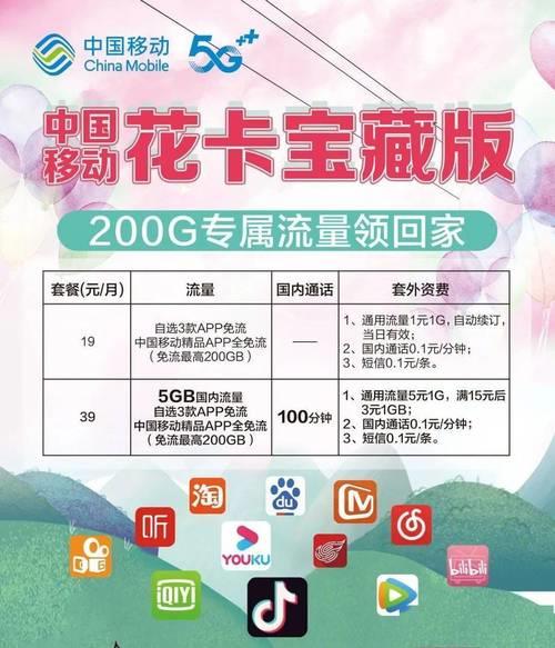 移动花卡宝藏版：专为年轻人打造的流量套餐