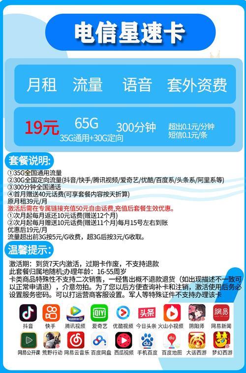 电信4G卡多少钱一张？