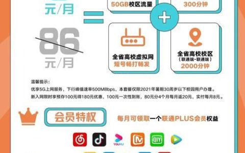 联通19校园卡：学生专属高性价比套餐