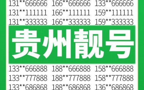 贵州六盘水移动靓号：挑选专属好号码