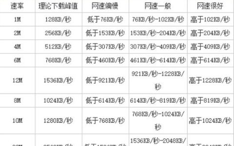 电信网速有几种？