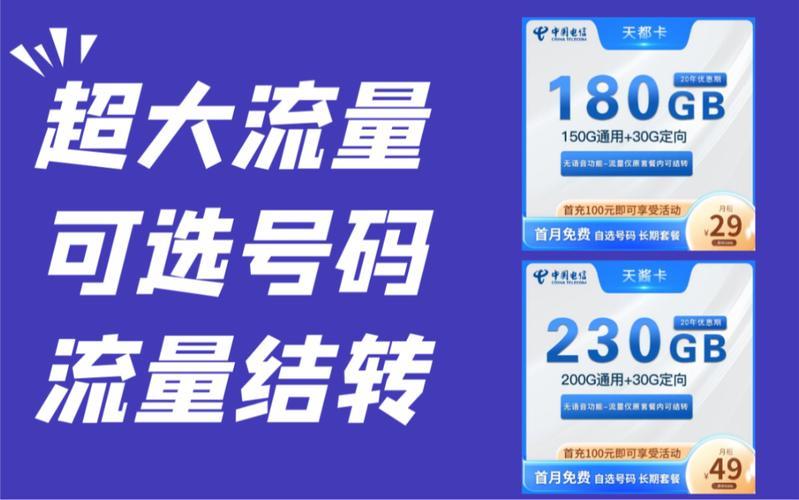 电信280G流量卡：超大流量，畅享无忧