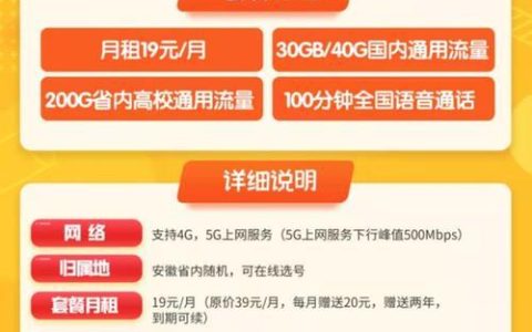 19元联通王卡套餐介绍：超值流量，畅享生活