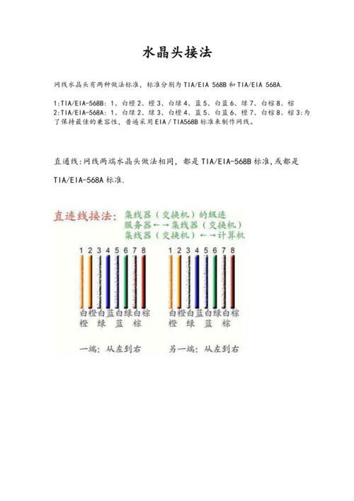 网线的交叉线和直通线原理