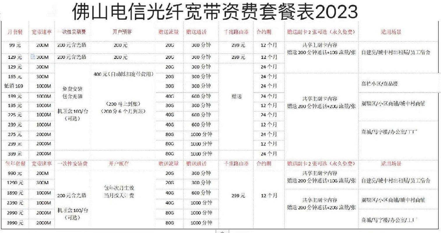 100兆电信宽带价格：套餐解析与资费查询指南