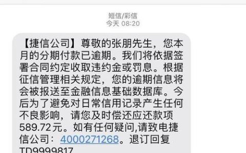 1068开头的捷信短信是什么？